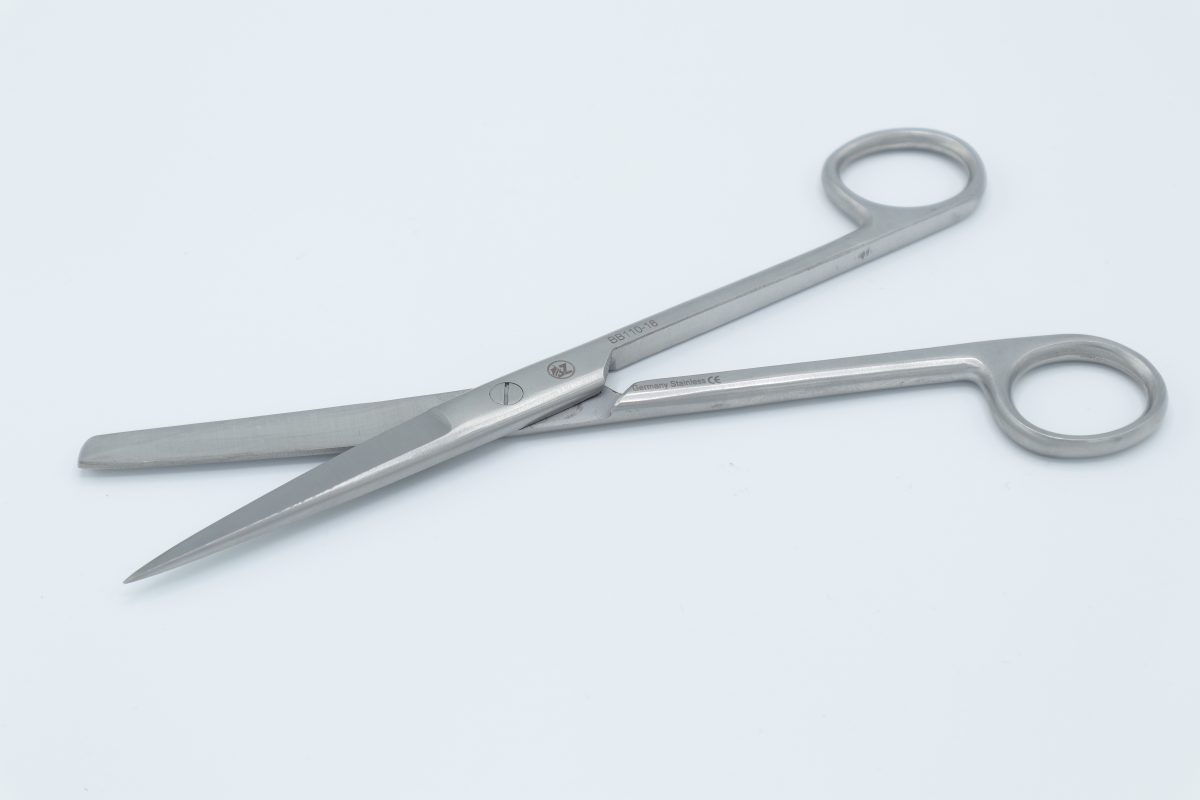 قیچی نخ یکسر تیز سرصاف 18