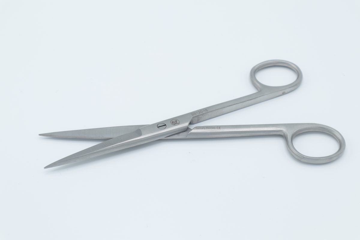 قیچی نخ دوسر تیز سرصاف 16